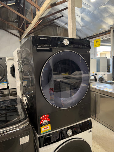 Factory second Hisense 9kg Heat Pump Dryer - Black HDFS90HAB - Second Hand Appliances Geebung